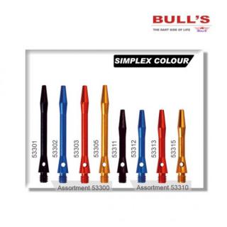 Násadky Simplex Colour Bull´s modré krátké 53312