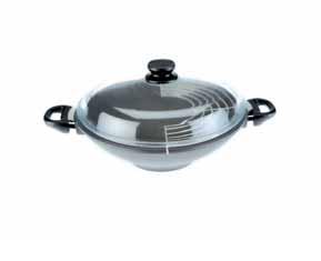 pánev  wok 32 cm 2 ucha SKK Diamond 3000 plus non-stick (11 cm hluboký, včetně poklice a mřížky)