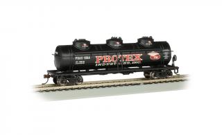 Bachmann HO 40 FT Three-Dome Tank Car - Protex Industries