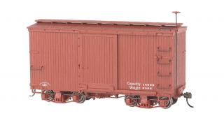 Bachmann On30 18 FT Box Car - Oxide Red, Data Only