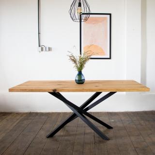 Jídelní stůl Lyon Velikost stolu: 180x90cm, Dřevo: Dub čistý, Odstín dřeva: Olej natural