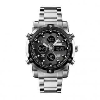 Hodinky SKMEI 1389 - pánské sportovní digitální vodotěsné hodinky - SILVER/BLACK