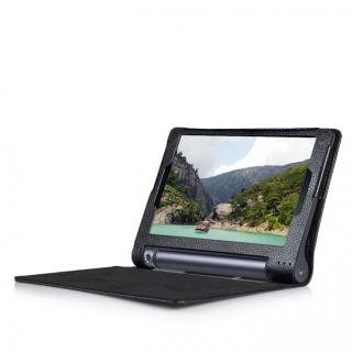 Lenovo YOGA Tablet 3 10&quot; - kožené pouzdro (kryt obal) se stojánkem - černé