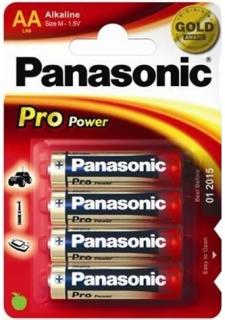 Baterie alkalická Panasonic AA, LR6, Pro Power, blistr 4ks (Panasonic pro Power LR 6 Mignon AA (LR6PPG/4BP))