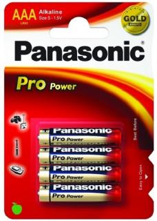 Baterie alkalická Panasonic AAA, LR03, Pro Power, blistr 4ks (1x4 Panasonic pro Power LR 03 Micro AAA LR03PPG/4BP)