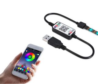 Bluetooth ovladač pro led pásky USB (Ovládání pro RGB USB LED pásky)