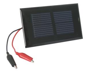 Fotovoltaický solární panel 1V/0,2W + krokosvorka (10cm připojovací kabel a krokosvorka )
