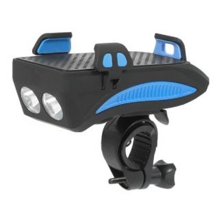 KO/02 Držák telefonu a osvětlení na kolo s USB (Držák a LED světlo pro cyklisty)