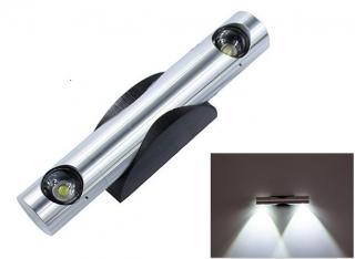 LED Light N2321 nástěnné svítidlo, bodové, 2x3W, čistá bílá 5500K (Bodové nástěnné světlo)