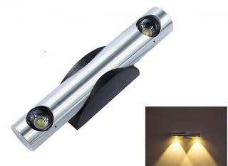 LED Light N2322 nástěnné svítidlo, bodové, 2x3W, teplá bílá 3000K (Bodové nástěnné světlo)