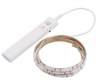 Lighting B2821 LED pásek pohybový senzor teplá bílá na baterie 1 metr (LED pásek napájený z baterie s PIR čidlem)