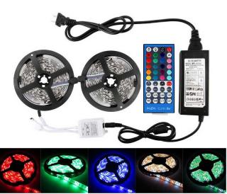 Lighting Led pásek 10metrů, 5050, 60ks/m, 12W/m, IP65, RGBWW teplá bílá (LED pásek 10metrů multicolor + teplá bílá)
