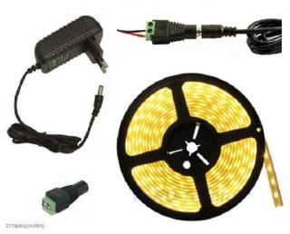 Lighting LED pásek 5050, 2 metry/120diod 28W voděodolný teplá bílá + zdroj (Voděodolný pásek 5050 2 metry komplet)