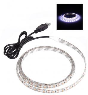 Lighting LED pásek DC5V USB 1 m/60diod 5W IP65 čistá bílá (Voděodolný pásek 1 metr s USB)