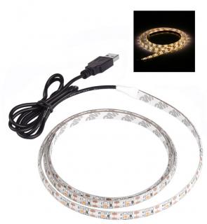 Lighting LED pásek DC5V USB 2 m/120diod 10W voděodolný teplá bílá (Voděodolný pásek 2 metry s USB)