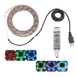 Lighting LED pásek DC5V USB 3keys SMD3528 RGB 0,5m/30diod voděodolný (Voděodolný LED pásek RGB 0,5 metru s USB)