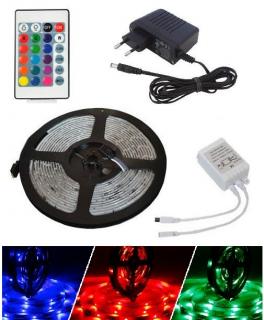 Lighting LED pásek multicolor komplet 1,5m/90diod 7W 3528 voděodolný (LED pásek komplet 1.5metr multicolor)