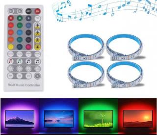 Lighting MW4x0,5 USB TV LED pásek RGB music 2metry Wifi  (LED pásek RGB 4x0,5 metru s USB)