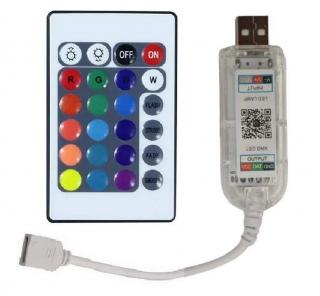 Ovladač LED pásků Bluetooth, dálkový ovladač (Ovládání pro USB LED pásky)