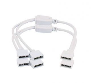 Rozbočovací kabel Y pro RGBW s konektory, 1+2x zásuvka
