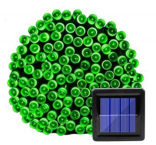 Solar 104/12 Solární vánoční řetěz - zelená, 100LED/12Metrů (Solární řetěz vánoční 12 metrů)