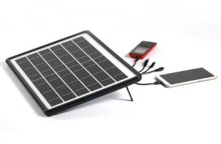 Solar-12W, Fotovoltaický solární panel USB 6V 12W (Praktická solární nabíječka s USB)