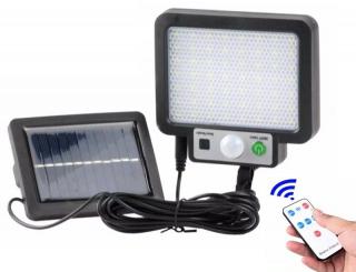 Solar 90 Solární světlo s PIR čidlem pohybu 90 LED dálkový ovladač (Solární lampa s dálkovým ovladačem)