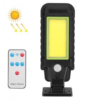 Solar COB-128 Lampa s dálkovým ovladačem (Zahradní osvětlení s PIR čidlem)