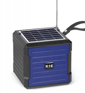 Solar FP/16B Bluetooth reproduktor 5W USB (Solární nabíječka, osvětlení, rádio a MP3 přehrávač )