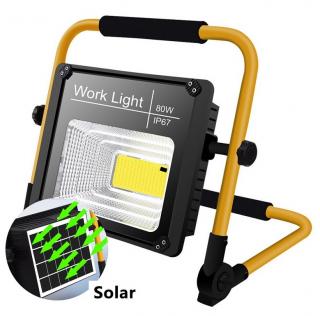 SOLAR SH39 Solární reflektor přenosný 50W, dálkový ovladač (Solární zahradní svítidlo)