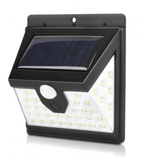 Solar SN40 Solární nástěnné světlo s PIR čidlem 40x LED (Solární LED světlo s PIR čidlem pohybu)