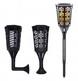 Solar SP96/2, Solární lampa imitace ohně 16x LED set 2 kusů (Solární zahradní svítidlo 96x LED dioda)
