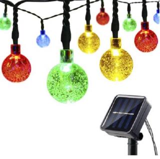 Solar SR63 Solární světelný řetěz RGB, 30LED/6 Metrů (Solární řetěz vánoční 6 metrů)