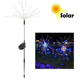 Solar Z123, Zahradní solární světlo zapichovací 120x LED set 2 kusů RGB (Solární LED světlo set 2 kusy)