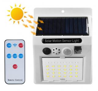 Solar Z30 Solární světlo s PIR čidlem pohybu a alarmem (Solární světlo 30x LED dioda)
