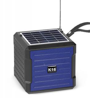 Solarní FP/16B Bluetooth reproduktor 5W USB (Solární nabíječka, osvětlení, rádio a MP3 přehrávač )