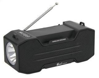 Solarní FP/92B Bluetooth reproduktor 5W USB černý (Solární nabíječka, osvětlení, rádio a MP3 přehrávač )