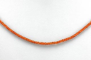 Náhrdelník z broušeného karneolu QA, kuličky cca 1 - 2 m (KA2420B)