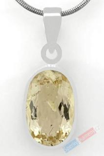 Stříbrný přívěsek (Ag 925/1000) s broušeným skapolitem QAA, ovál cca 18 x 12 mm, RARITA (SK1815P)