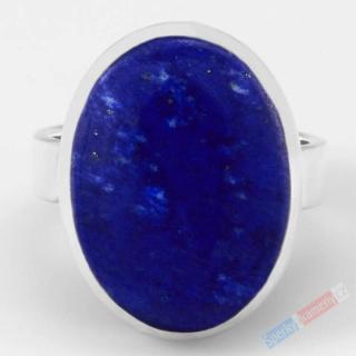 Stříbrný prsten (Ag 925/1000) s lapisem lazuli QAA, vel. kamene cca 22 x 16 mm (LL7868R)