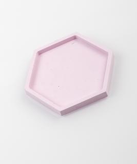 Podtácek z betonu šestiúhelník - růžový