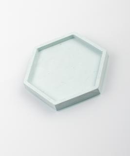 Podtácek z betonu šestiúhelník - sv.tyrkysový