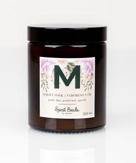 Svíčka s písmenem - 180 ml PISMENKO: A