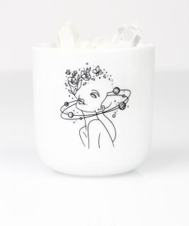 Svíčka v porcelánu - Nádech Výdech 2 - Obrys žena