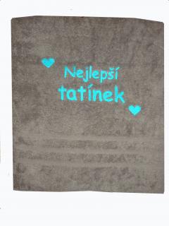 Comfort ručník Nejlepší tatínek   - tmavě šedá