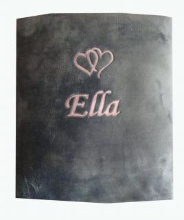 deka s výšivkou obrázku a jména na přání - více barev Barva: Černá