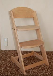 Dětská rostoucí židle VANESSA III buk + polštářek zdarma Barva laku: Bílá lazura