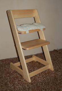 Dětská rostoucí židle VANESSA smrk + polštářek zdarma Barva laku: Bílá lazura