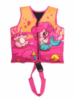 Dětská neoprenová plavecká vesta Princess růžová 18-30 kg