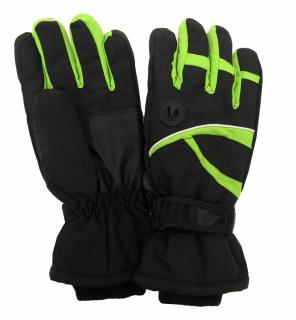 Pánské lyžařské rukavice Lucky A-51 zelené - Velikost: M/L
